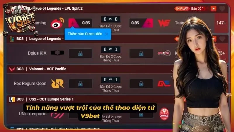 Hình minh họa các loại kèo e-sports phổ biến tại V9BET