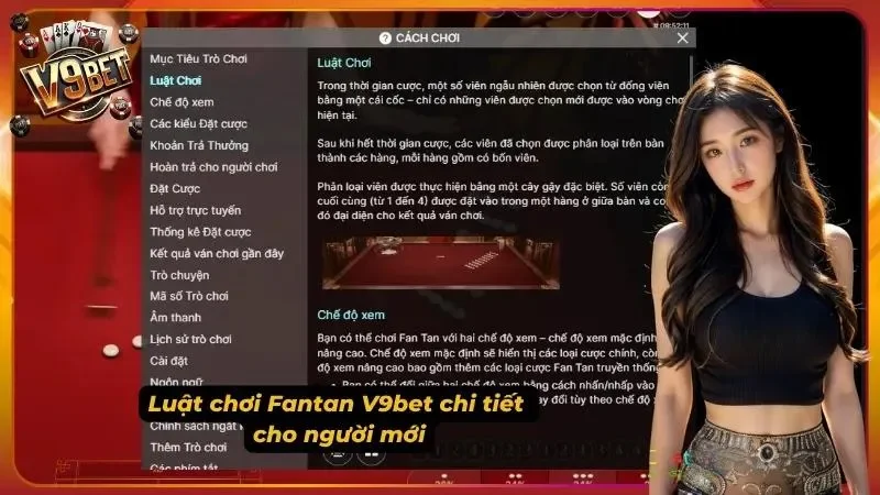 Ảnh minh họa luật chơi Fantan V9BET
