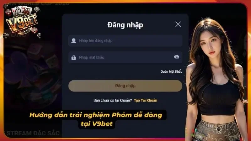 Ảnh minh họa thao tác trong Phỏm V9BET