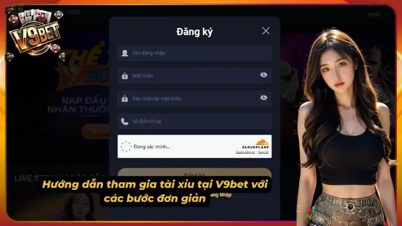 Tài Xỉu V9BET | Cách Chơi, Luật Xúc Xắc & Cửa Cược 4 Hình minh họa các bước tham gia Tài Xỉu V9BET
